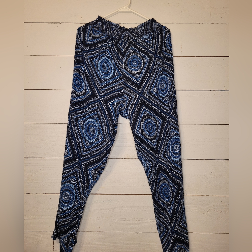 New Look, 2X, blue linen pant
